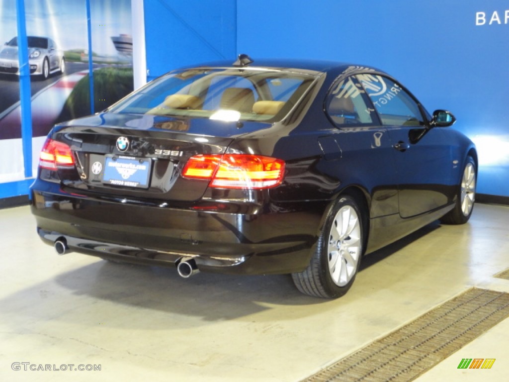 2009 3 Series 335xi Coupe - Black Sapphire Metallic / Saddle Brown Dakota Leather photo #9