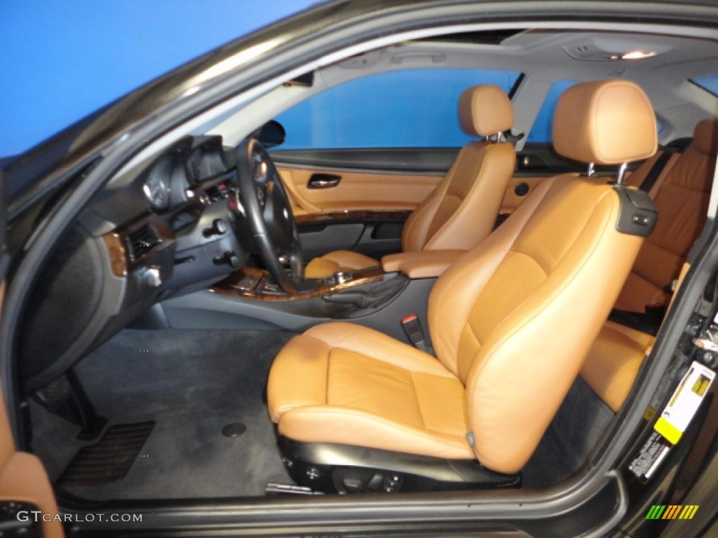 2009 3 Series 335xi Coupe - Black Sapphire Metallic / Saddle Brown Dakota Leather photo #14