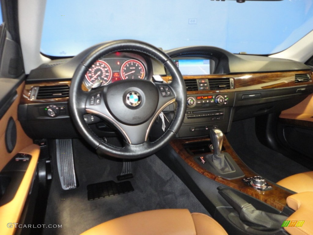 2009 3 Series 335xi Coupe - Black Sapphire Metallic / Saddle Brown Dakota Leather photo #15