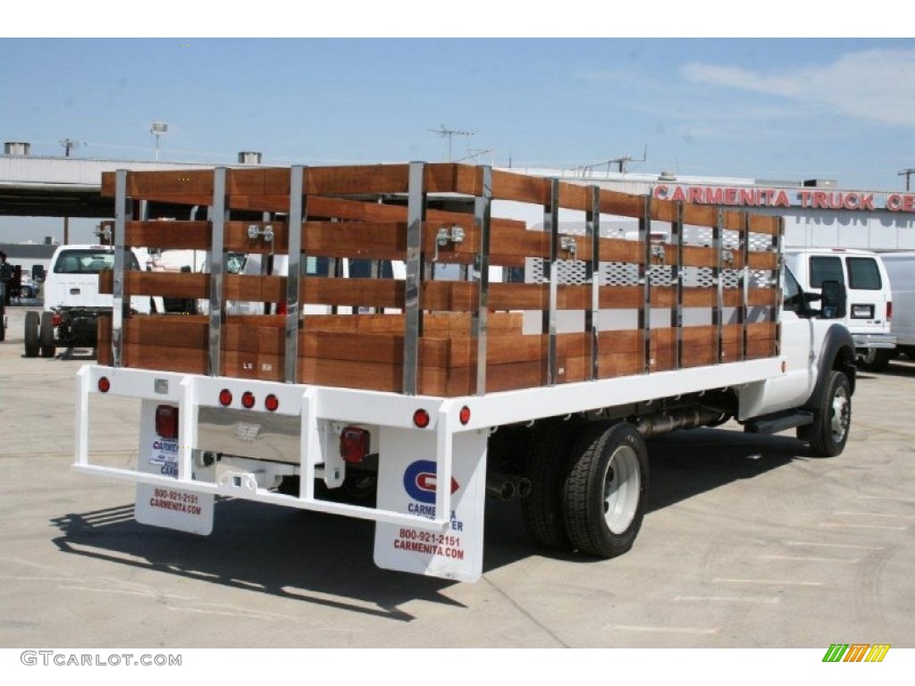 Oxford White 2012 Ford F550 Super Duty XL Regular Cab Stake Truck Exterior Photo #67879882