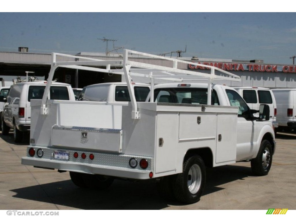 2012 F350 Super Duty XL Regular Cab Utility Truck - Oxford White / Steel photo #3