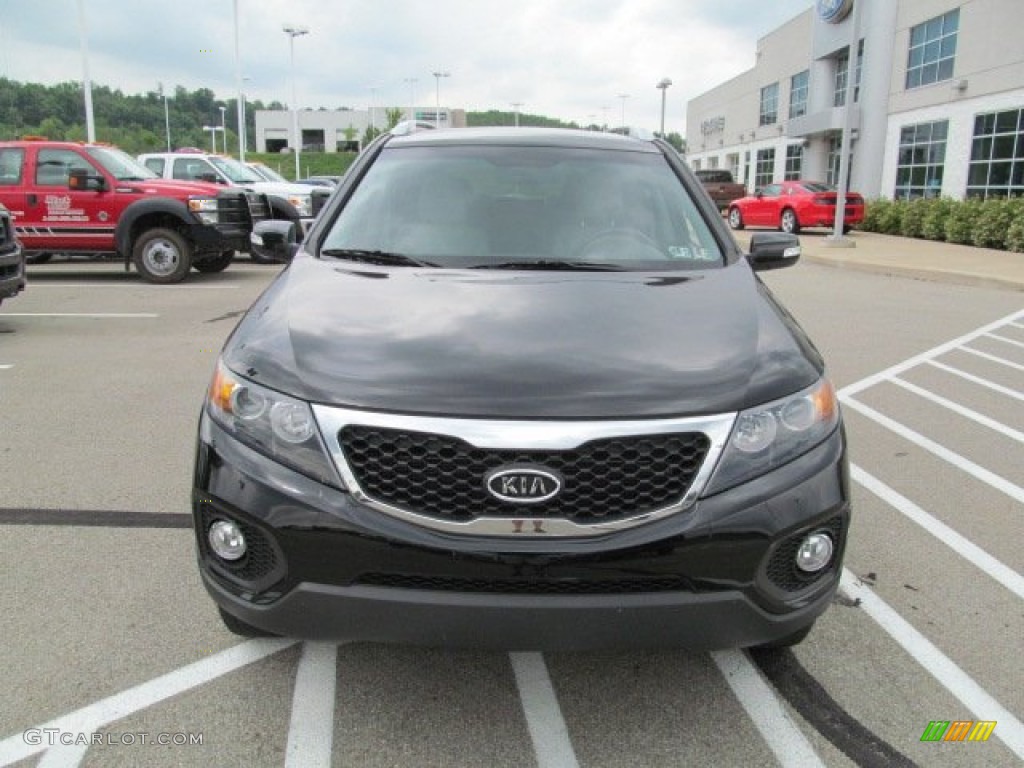 2011 Sorento LX AWD - Ebony Black / Gray photo #4