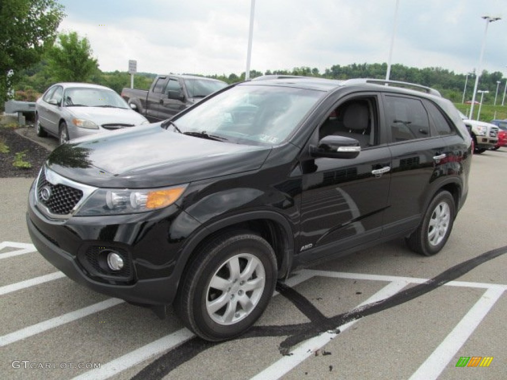 2011 Sorento LX AWD - Ebony Black / Gray photo #5