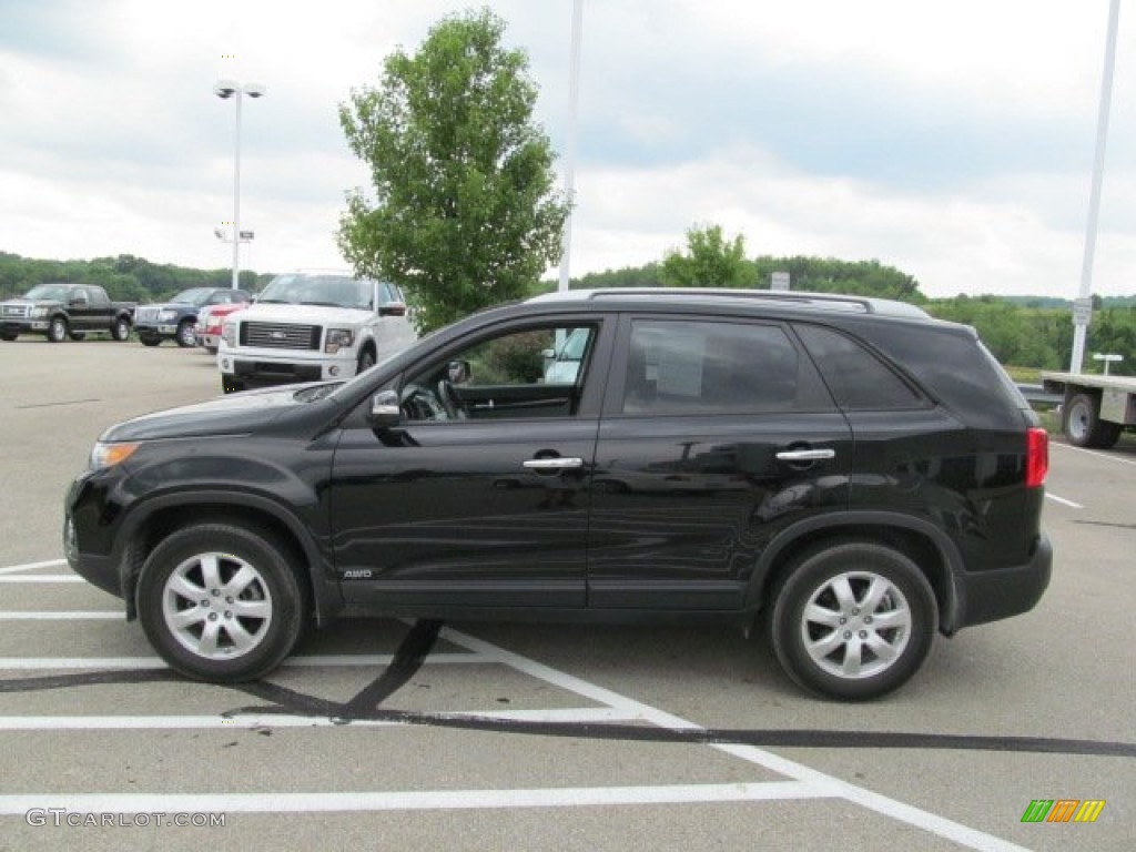 2011 Sorento LX AWD - Ebony Black / Gray photo #6