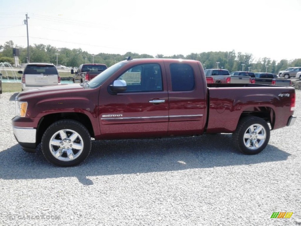 2013 Sierra 1500 SLE Extended Cab 4x4 - Sonoma Red Metallic / Ebony photo #4