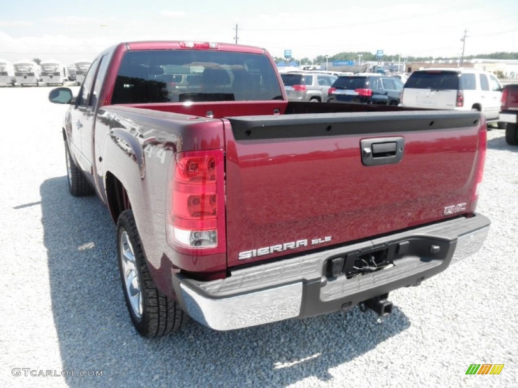 2013 Sierra 1500 SLE Extended Cab 4x4 - Sonoma Red Metallic / Ebony photo #14