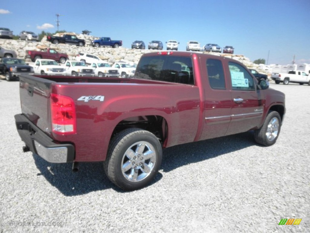 2013 Sierra 1500 SLE Extended Cab 4x4 - Sonoma Red Metallic / Ebony photo #20