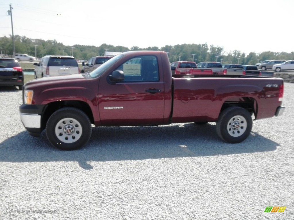 2013 Sierra 1500 Regular Cab 4x4 - Sonoma Red Metallic / Ebony photo #4