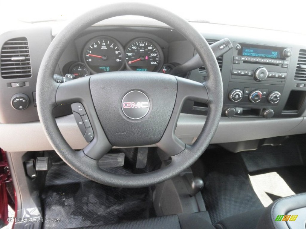 2013 GMC Sierra 1500 Regular Cab 4x4 Ebony Steering Wheel Photo #67881889