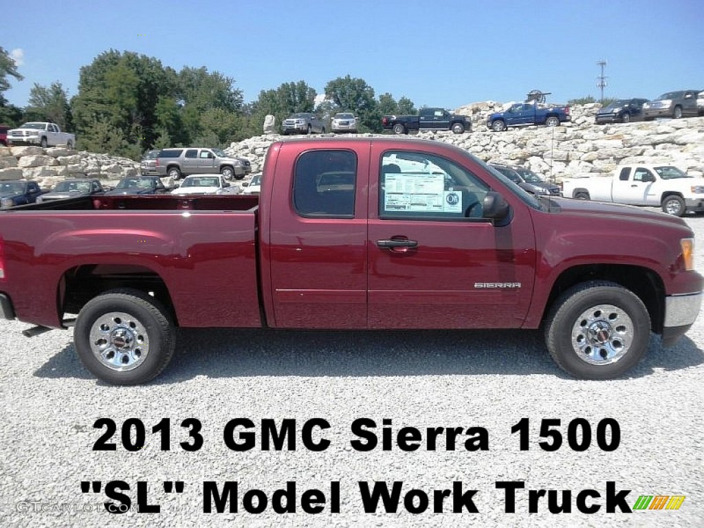 2013 Sierra 1500 SL Extended Cab - Sonoma Red Metallic / Ebony photo #1