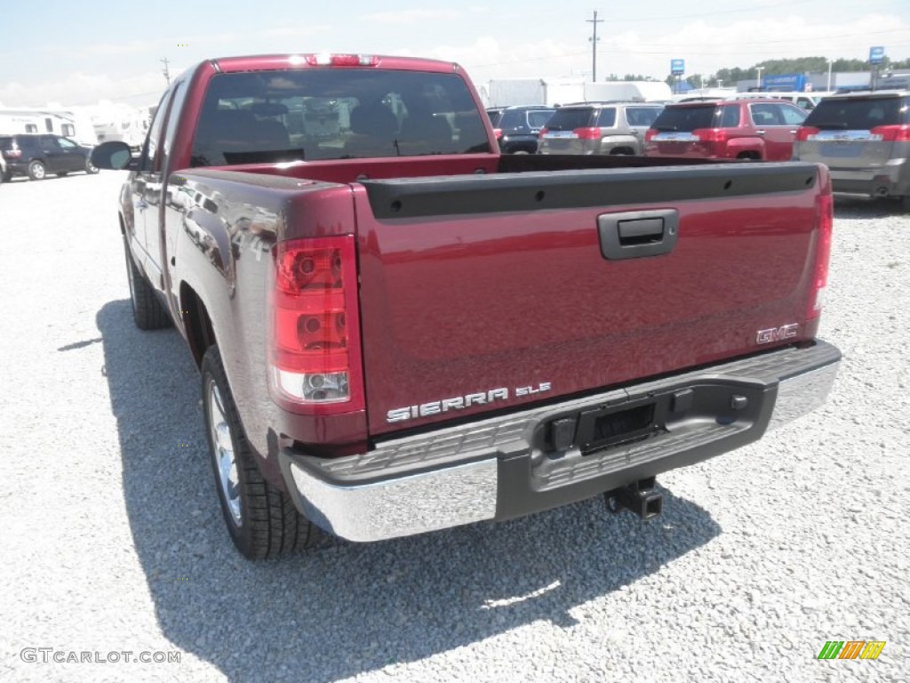 2013 Sierra 1500 SLE Extended Cab 4x4 - Sonoma Red Metallic / Ebony photo #14