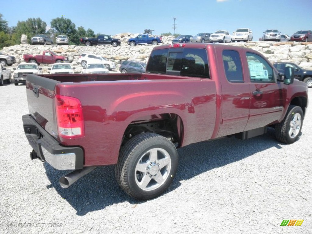 Sonoma Red Metallic 2013 GMC Sierra 2500HD SLE Extended Cab 4x4 Exterior Photo #67882459