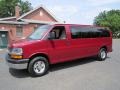 2007 Sport Red Metallic Chevrolet Express LS 3500 Extended Passenger Van  photo #3