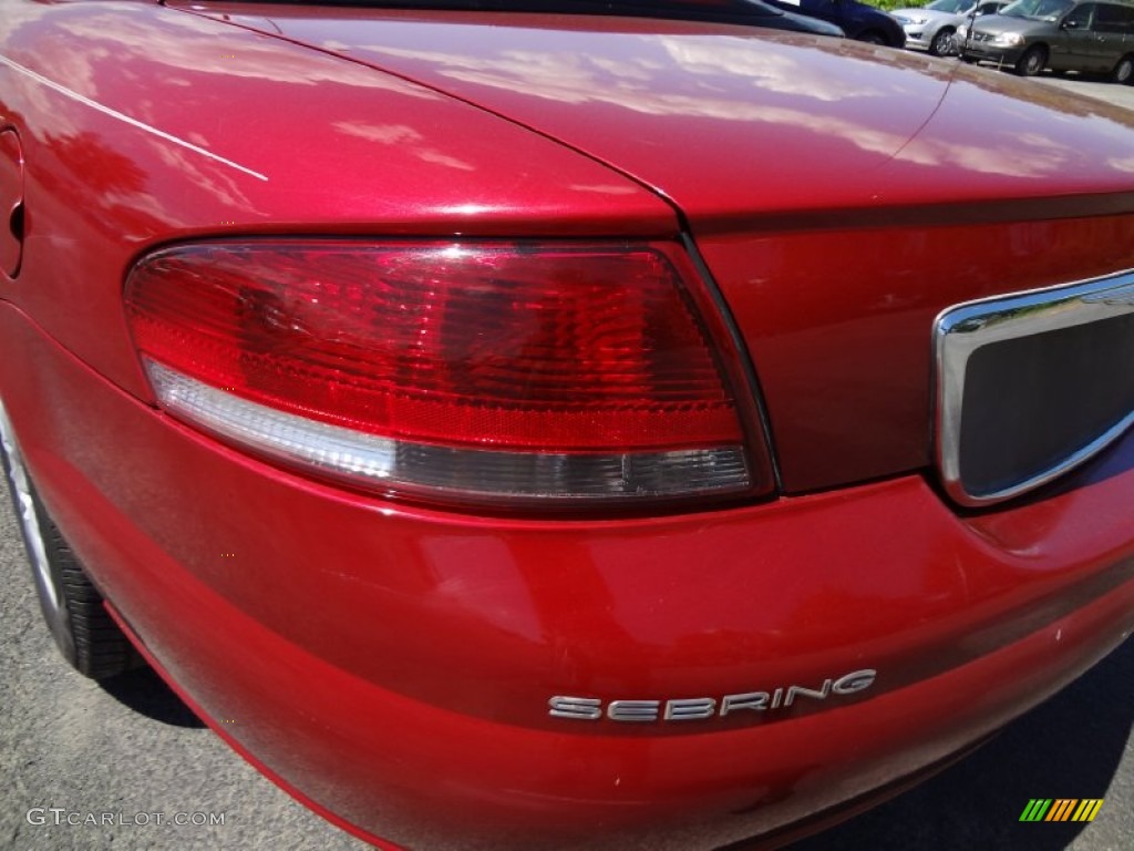2001 Sebring LXi Convertible - Inferno Red Tinted Pearlcoat / Sandstone photo #8