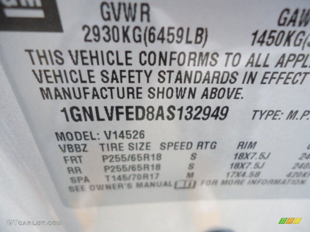 2010 Traverse LT AWD - Silver Ice Metallic / Ebony photo #17