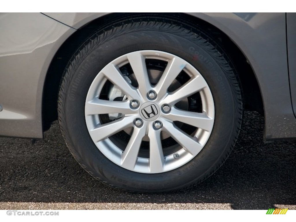 2012 Civic EX Sedan - Polished Metal Metallic / Gray photo #7