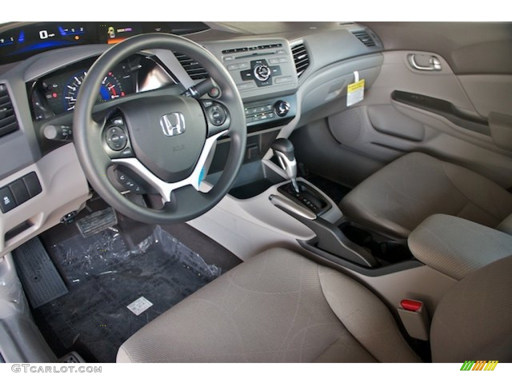 2012 Civic EX Sedan - Polished Metal Metallic / Gray photo #9