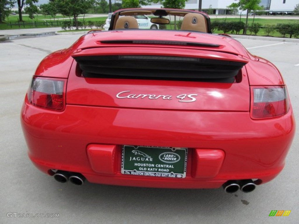 2008 911 Carrera 4S Cabriolet - Guards Red / Sand Beige photo #7
