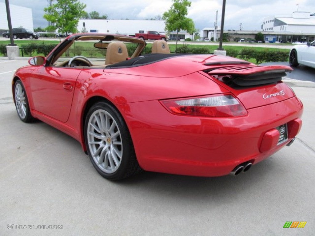 2008 911 Carrera 4S Cabriolet - Guards Red / Sand Beige photo #8