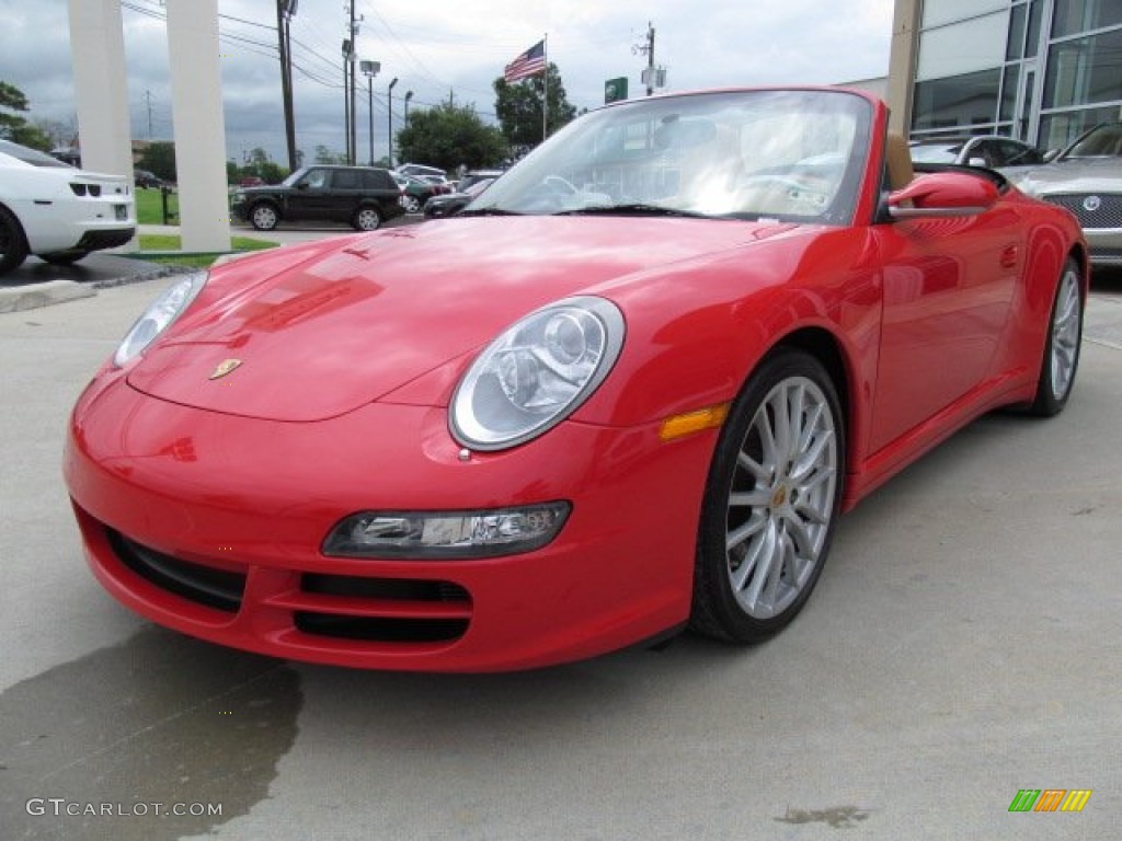 2008 911 Carrera 4S Cabriolet - Guards Red / Sand Beige photo #9