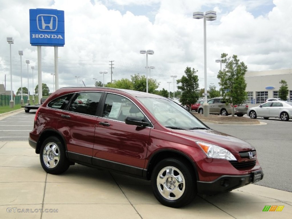 2009 CR-V LX 4WD - Tango Red Pearl / Gray photo #3