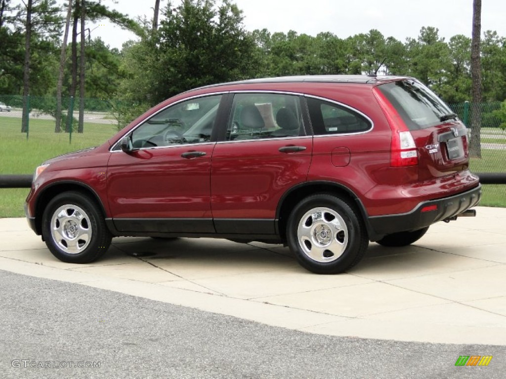 2009 CR-V LX 4WD - Tango Red Pearl / Gray photo #7
