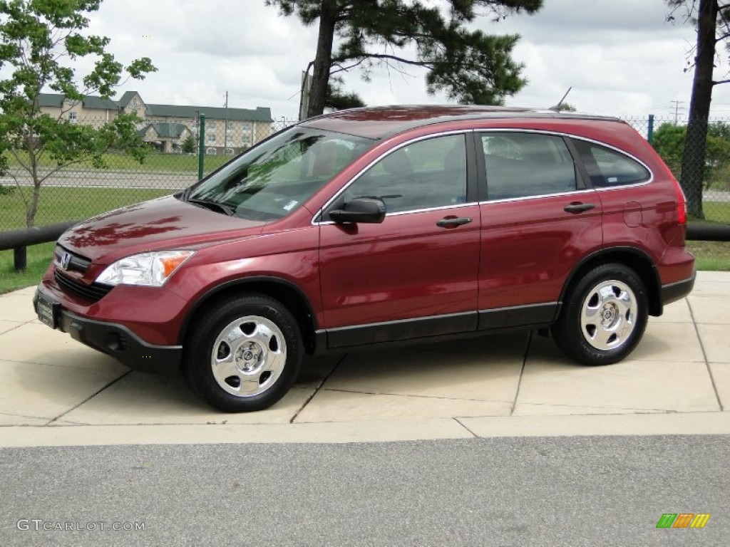 2009 CR-V LX 4WD - Tango Red Pearl / Gray photo #9