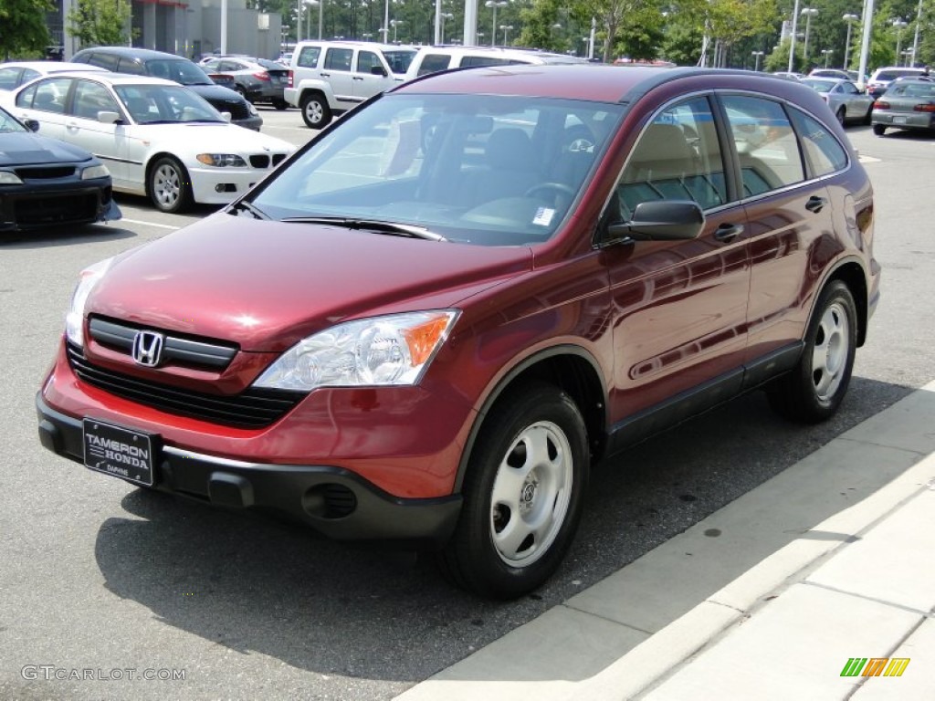 2009 CR-V LX 4WD - Tango Red Pearl / Gray photo #31