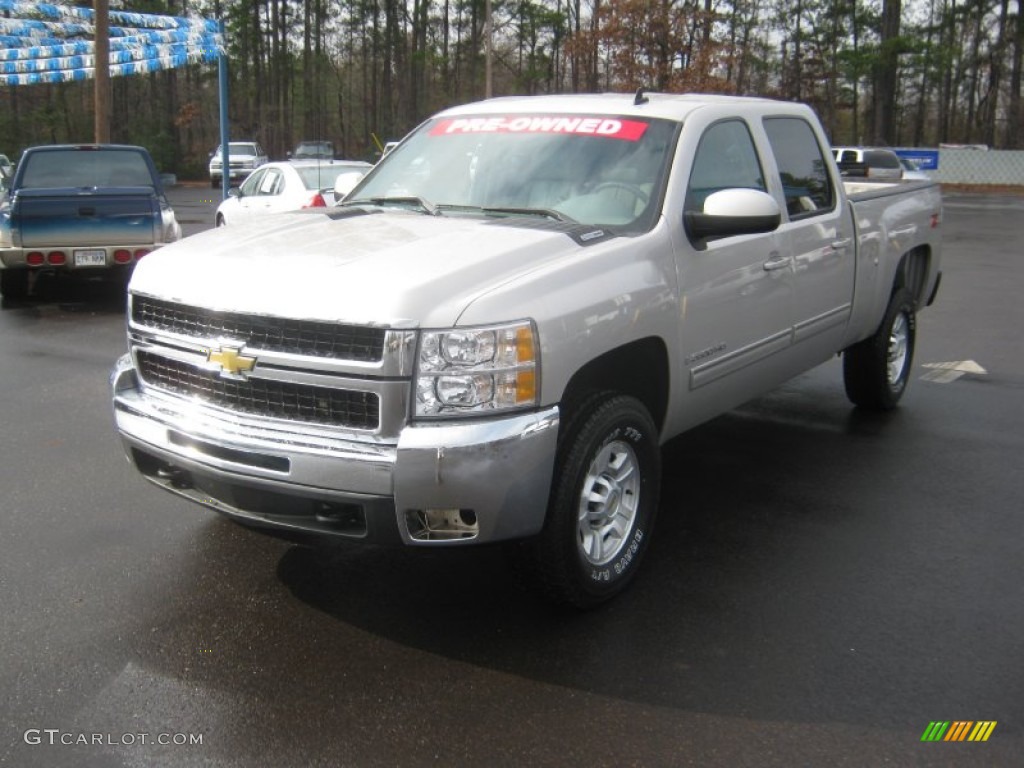 2009 Silverado 2500HD LTZ Crew Cab 4x4 - Silver Birch Metallic / Light Titanium/Dark Titanium photo #1