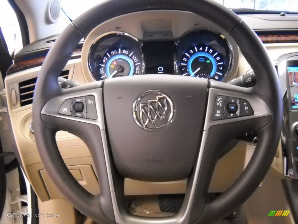 2012 Buick LaCrosse FWD Cashmere Steering Wheel Photo #67896906