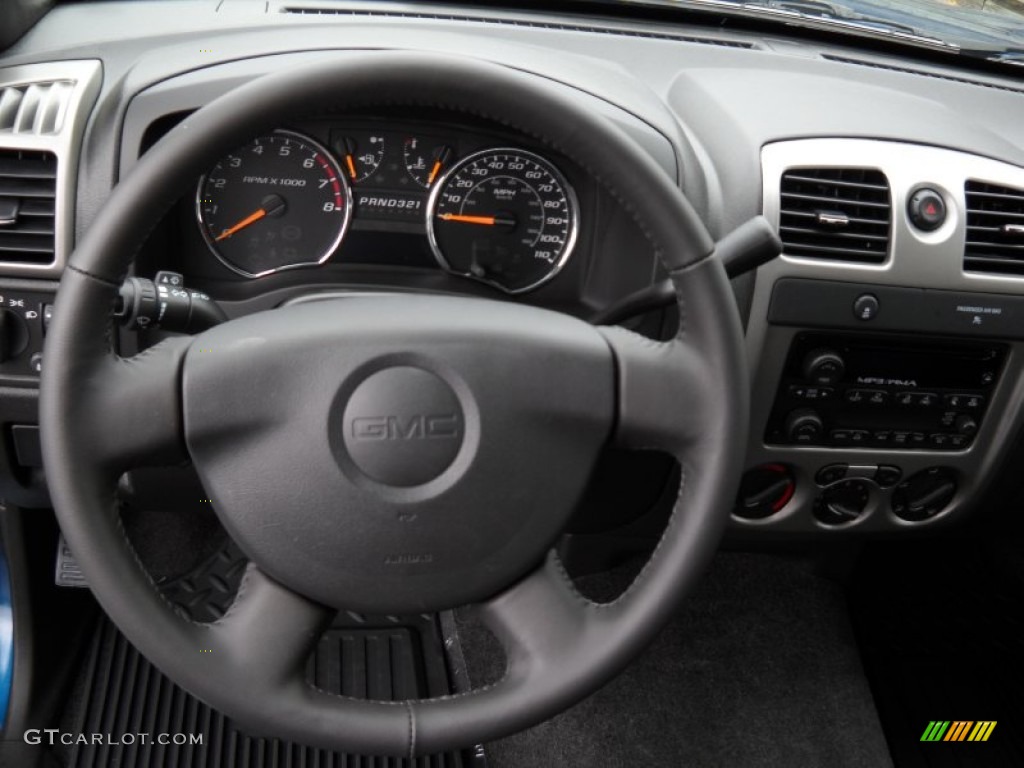 2012 GMC Canyon SLE Extended Cab Ebony Steering Wheel Photo #67897320