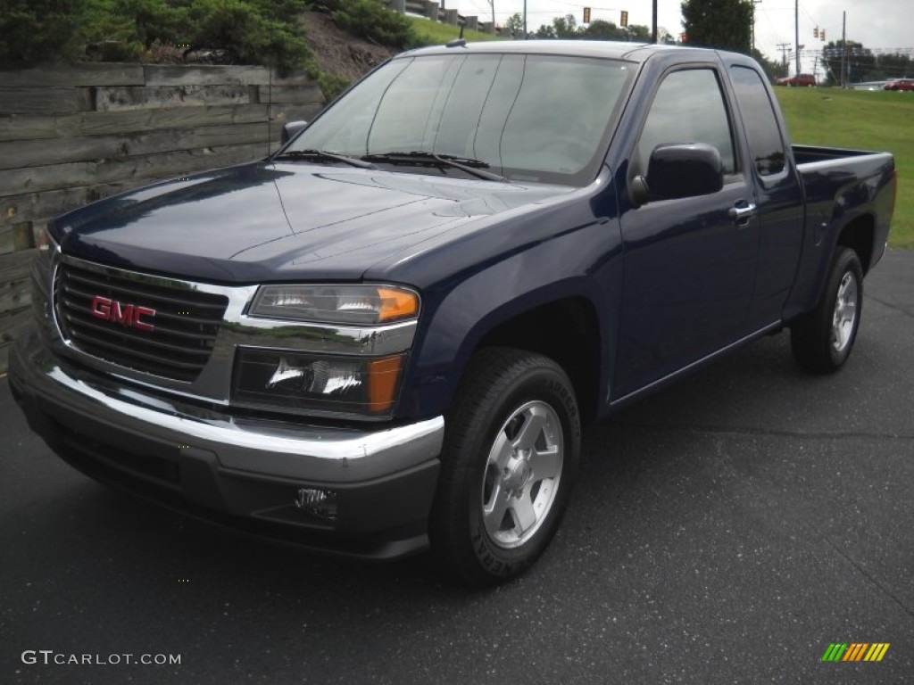 2012 Canyon SLE Extended Cab - Navy Blue / Light Tan photo #1