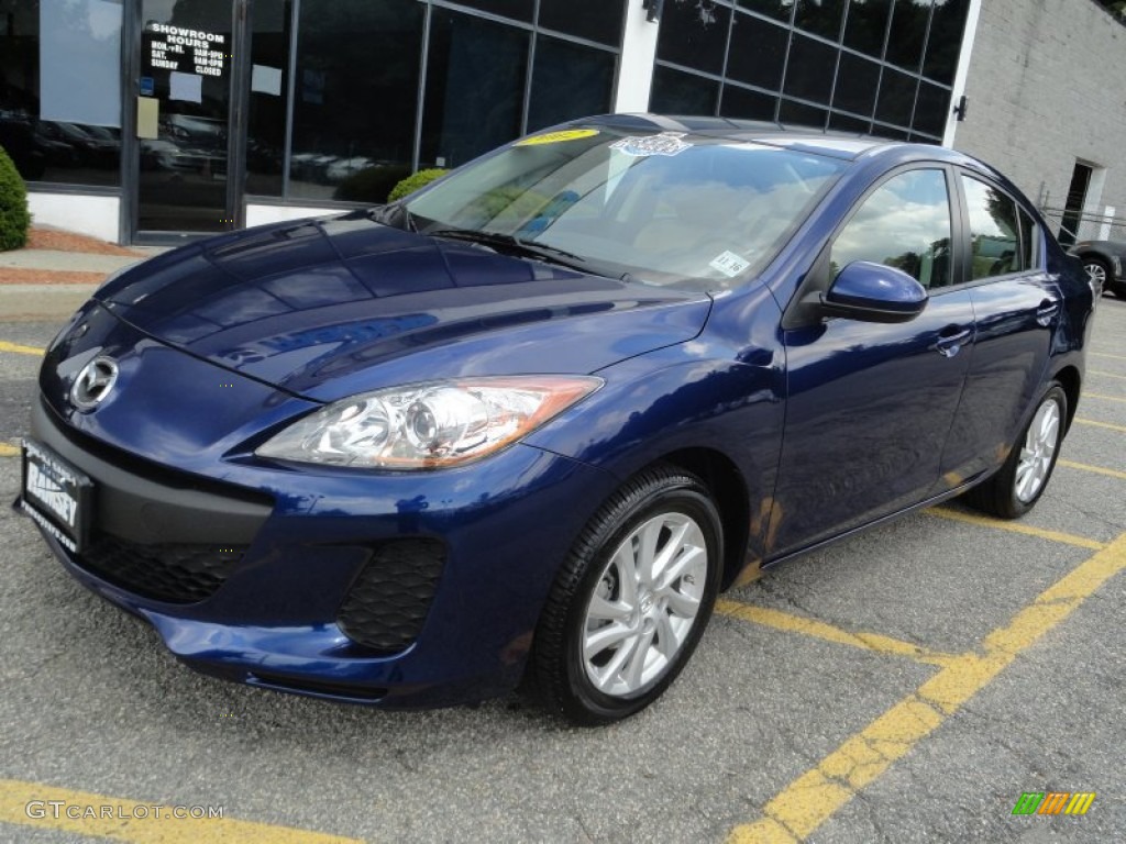 2012 MAZDA3 i Sport 4 Door - Indigo Lights Mica / Dune Beige photo #1