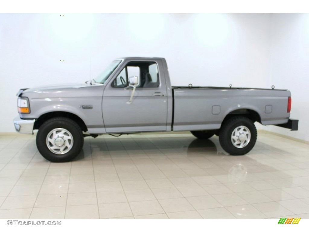 Light Opal Metallic 1996 Ford F250 XL Regular Cab Exterior Photo #67899573