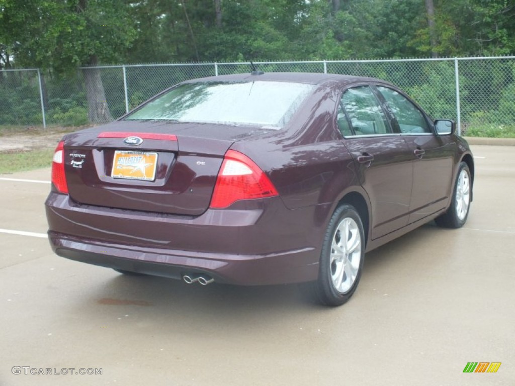 2012 Fusion SE - Bordeaux Reserve Metallic / Camel photo #5