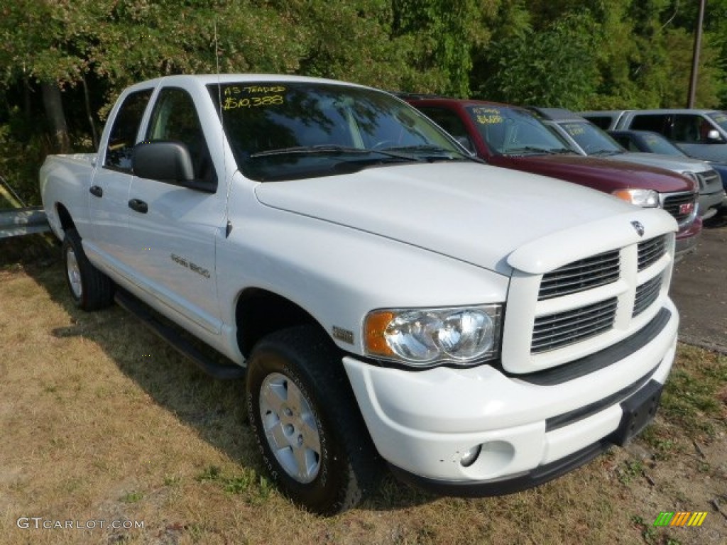 2004 Ram 1500 SLT Quad Cab 4x4 - Bright White / Dark Slate Gray photo #1