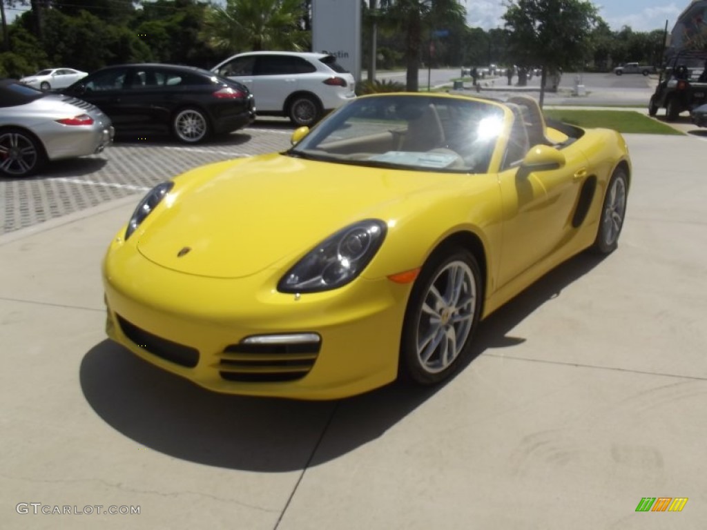 Racing Yellow 2013 Porsche Boxster Standard Boxster Model Exterior Photo #67903556