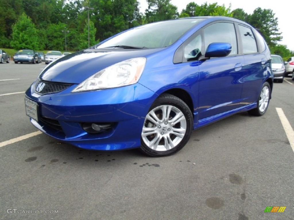 Blue Sensation Pearl 2009 Honda Fit Sport Exterior Photo #67904054