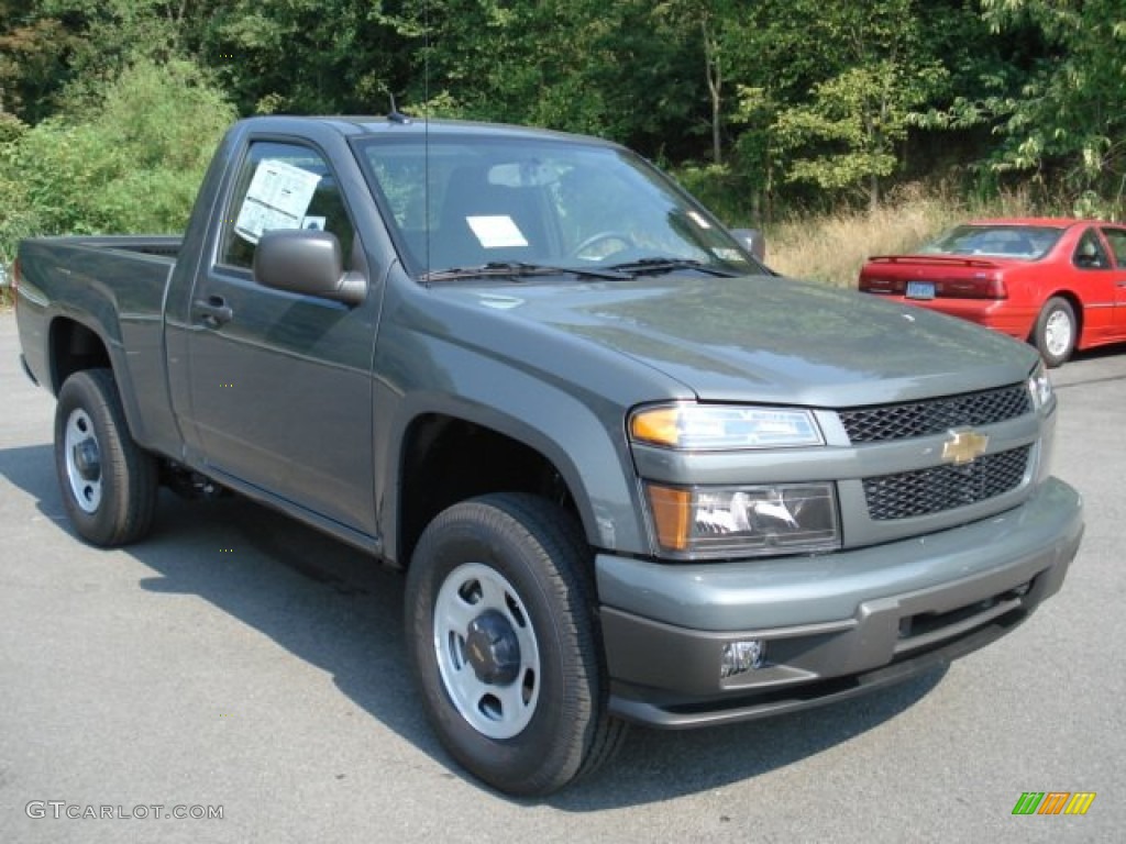 Dark Gray Metallic 2012 Chevrolet Colorado Work Truck Regular Cab 4x4 Exterior Photo #67904606