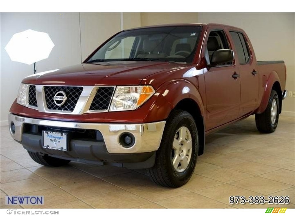 2008 Frontier SE Crew Cab 4x4 - Red Brawn / Beige photo #1