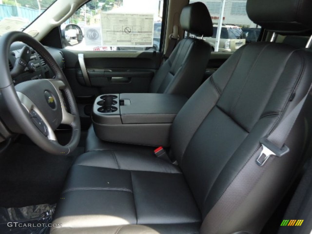 Ebony Interior 2013 Chevrolet Silverado 1500 LT Crew Cab 4x4 Photo #67907219