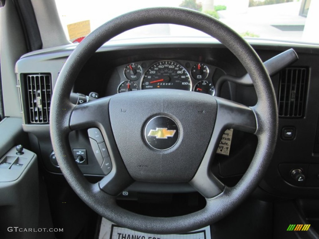 2012 Chevrolet Express LT 3500 Passenger Van Medium Pewter Steering Wheel Photo #67908001