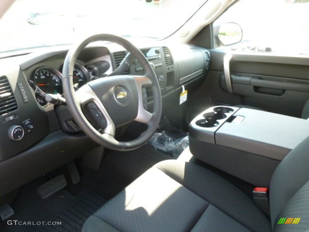 Ebony Interior 2013 Chevrolet Silverado 1500 LT Regular Cab 4x4 Photo #67908848