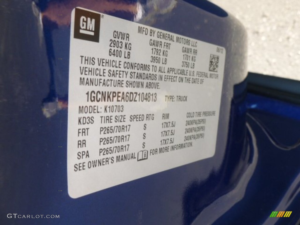 2013 Silverado 1500 LS Regular Cab 4x4 - Blue Topaz Metallic / Ebony photo #16