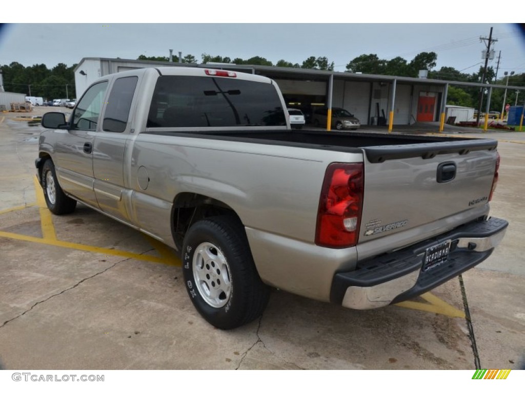 2003 Silverado 1500 LS Extended Cab - Light Pewter Metallic / Tan photo #3