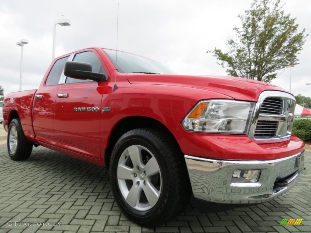 2011 Ram 1500 Big Horn Quad Cab - Flame Red / Dark Slate Gray/Medium Graystone photo #7