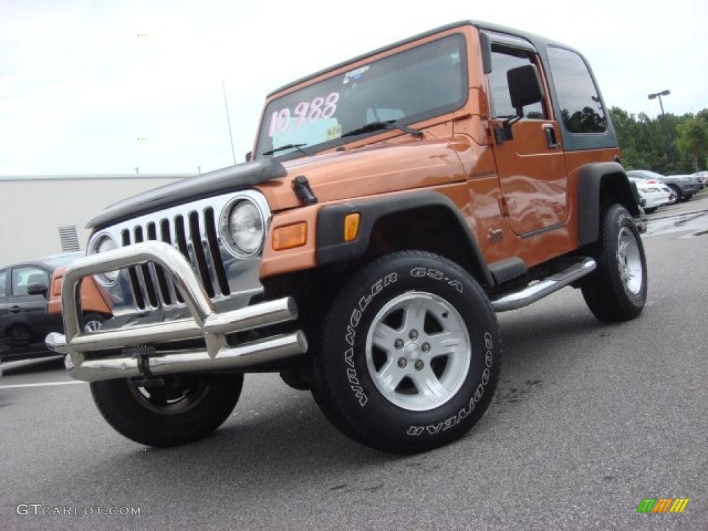 2001 Wrangler SE 4x4 - Amber Fire Pearl / Agate Black photo #1