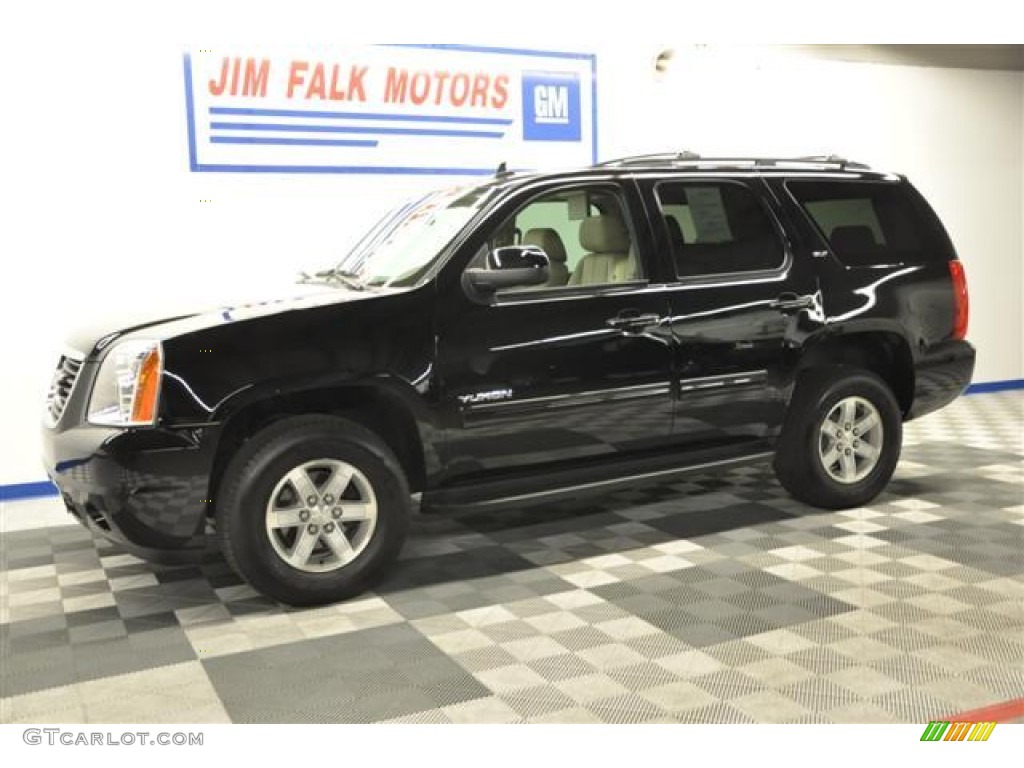 2012 Yukon SLT 4x4 - Onyx Black / Light Tan photo #1