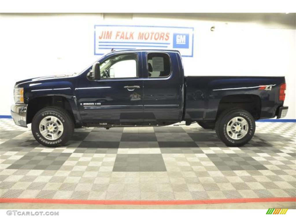 2009 Silverado 2500HD LT Extended Cab 4x4 - Imperial Blue Metallic / Ebony photo #2