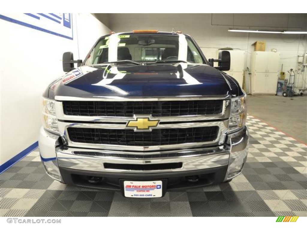 2009 Silverado 2500HD LT Extended Cab 4x4 - Imperial Blue Metallic / Ebony photo #3